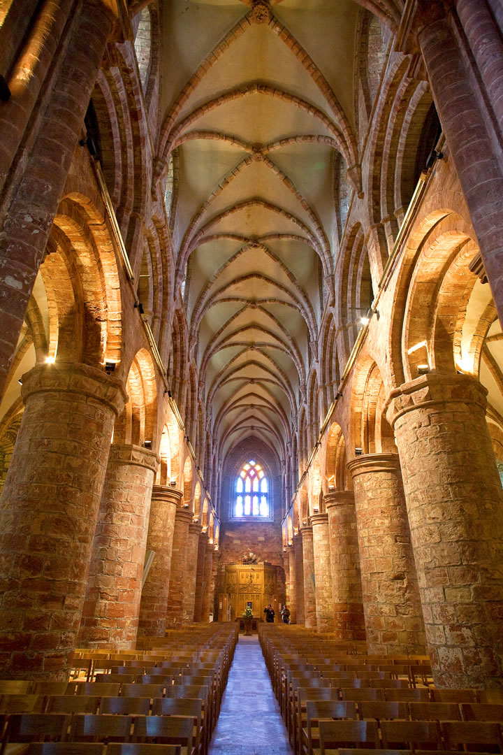 Inside St Magnus Cathedral in Orkney