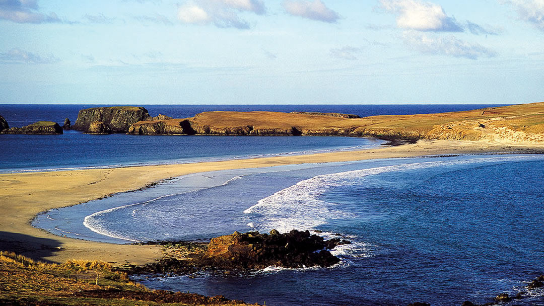 St Ninian's Isle - an impressive sand tombolo in Shetland