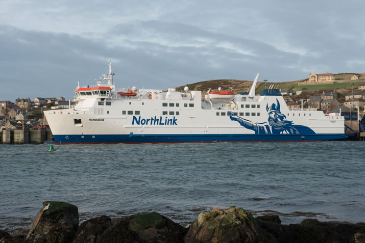 MV Hamnavoe docked in Stromness