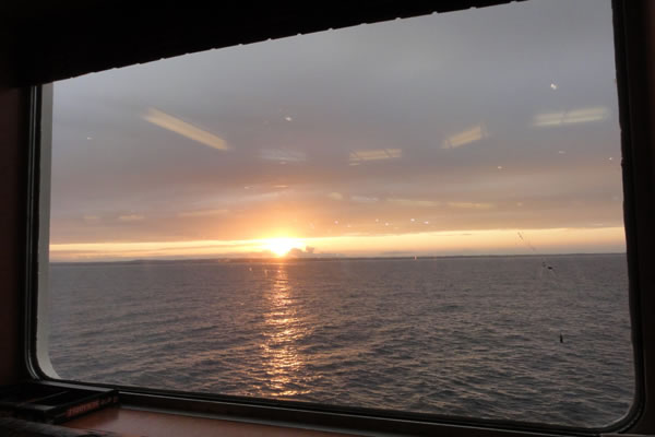 Sunset at sea