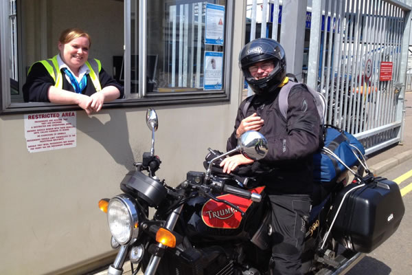 Motorbike checking in at Northlink