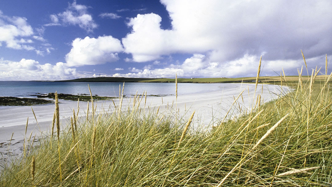 Backaskaill beach in Sanday, Orkney