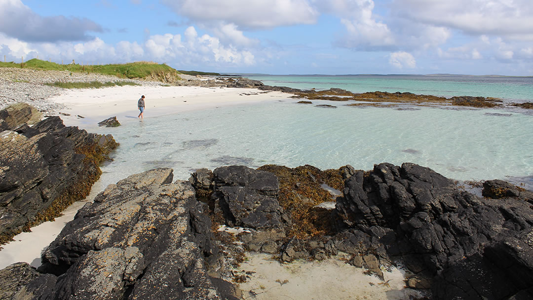 Egilsay beach, on the Orkney island of Egilsay