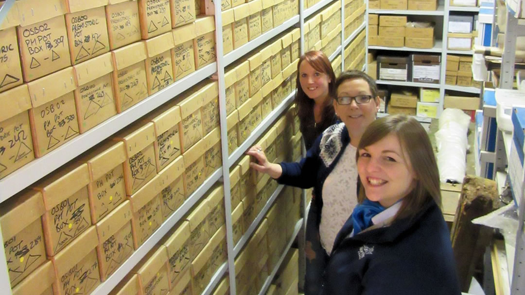 Shetland Museum Looking at Pottery Finds