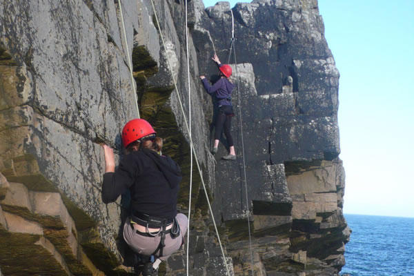 Rock climbing in Shetland