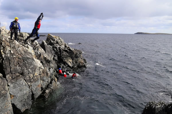 Coasteering in Shetland