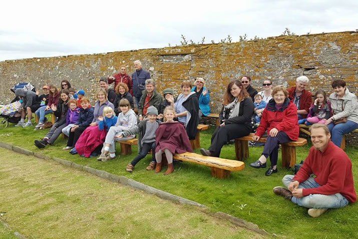 A great audience at Skaill House Falconry, Orkney