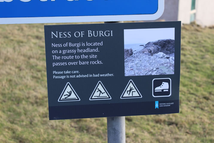 The Ness of Burgi Signpost