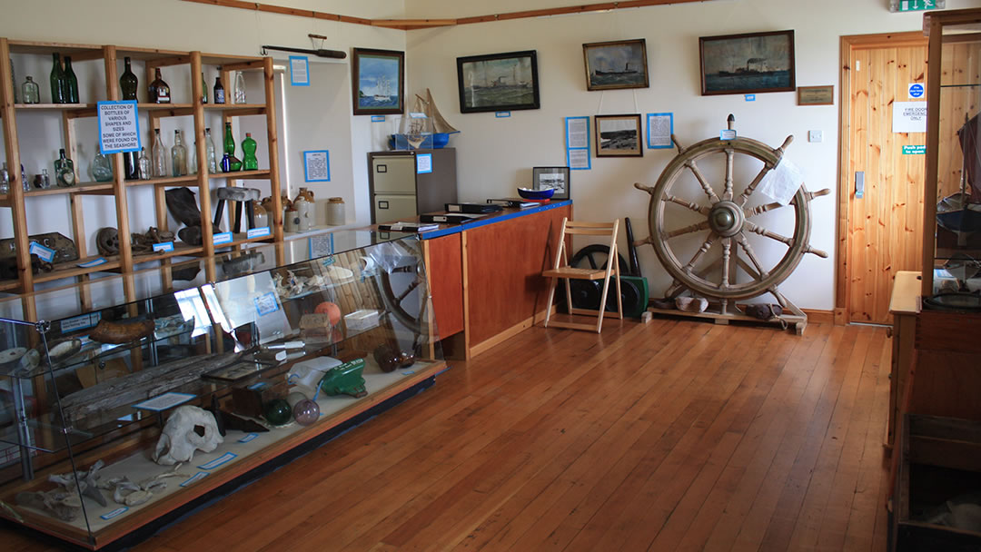 Upstairs at Tangwick Haa Museum in Shetland