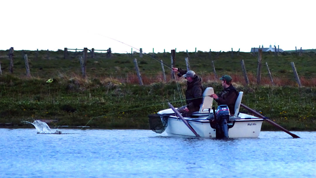 Fishing in Hundland Loch, Orkney