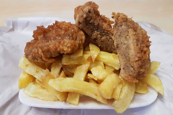 A Pattie Supper from an Orkney chip shop