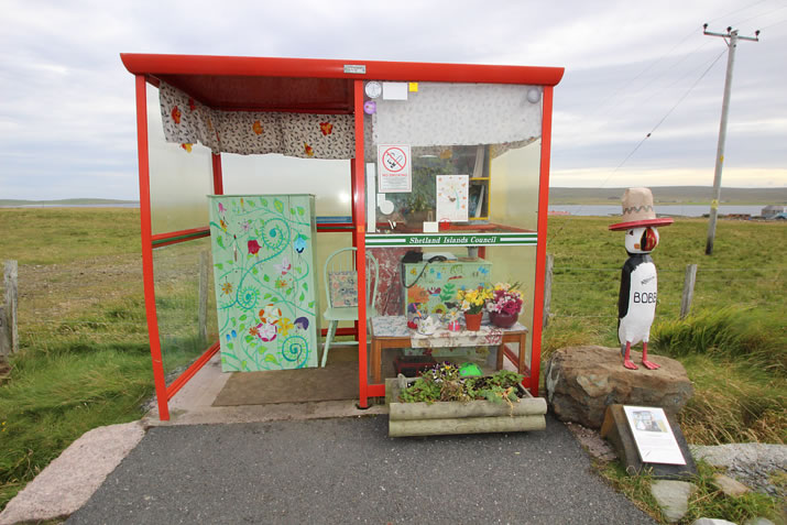 Bobby's Bus Shelter, Unst, Shetland