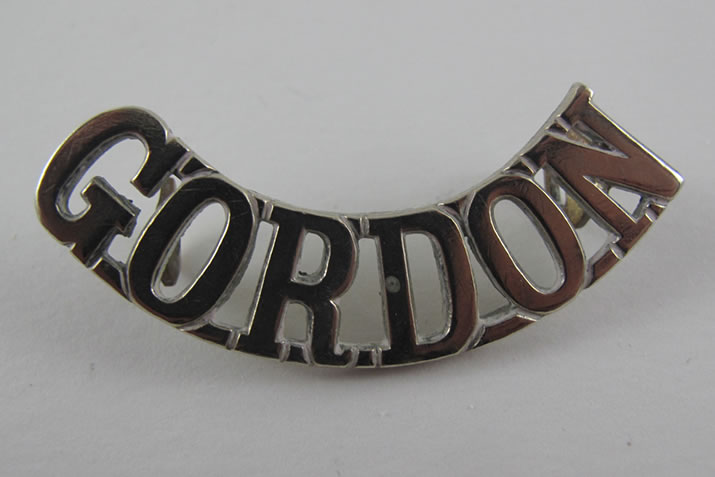 The Gordon Highlander shoulder title