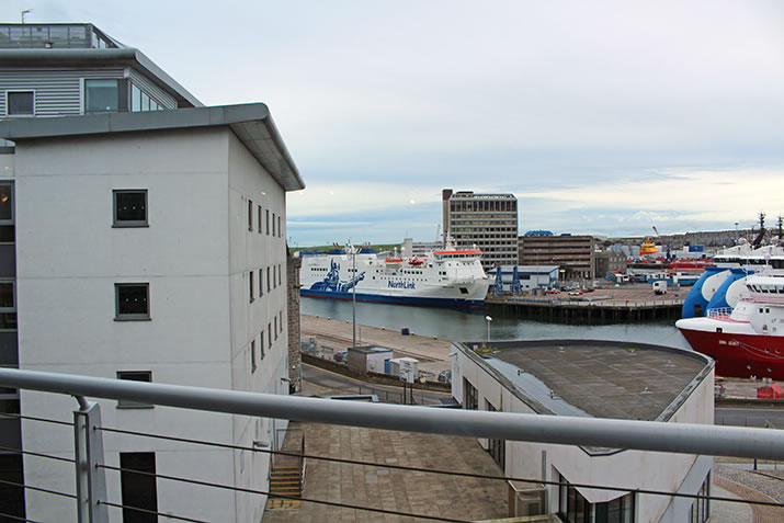 View of Aberdeen habour from the Maritime Museum