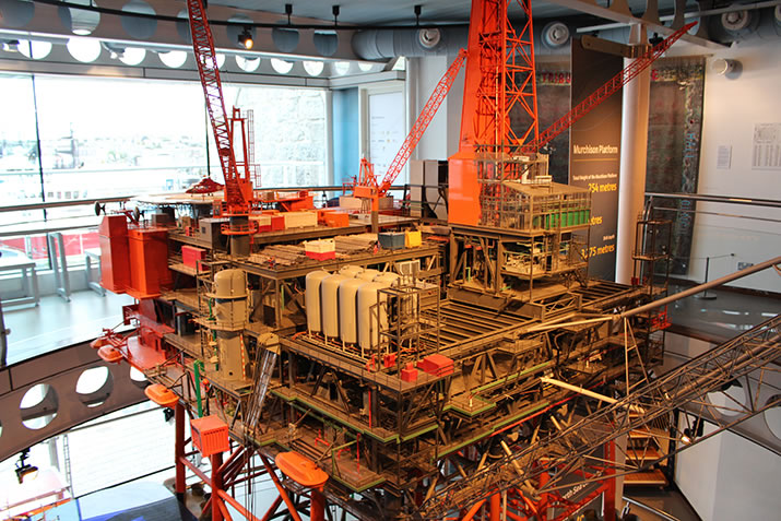 Oil rig in the Aberdeen Maritime Museum