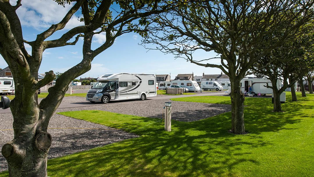 Queen Elizabeth Caravan Park in Stonehaven