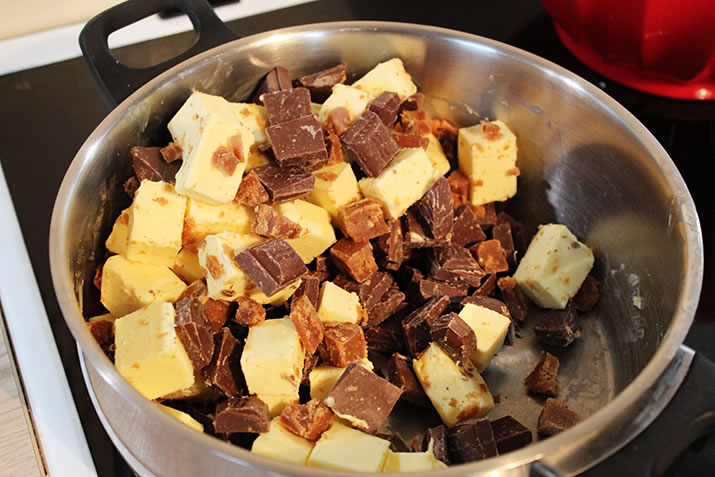 Orkney Fudge Chocolate Brownie mixture