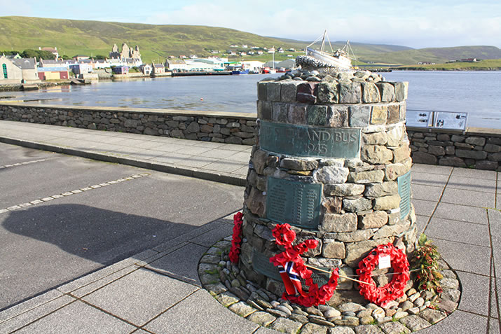 Shetland Bus Memorial in Scalloway, Shetland