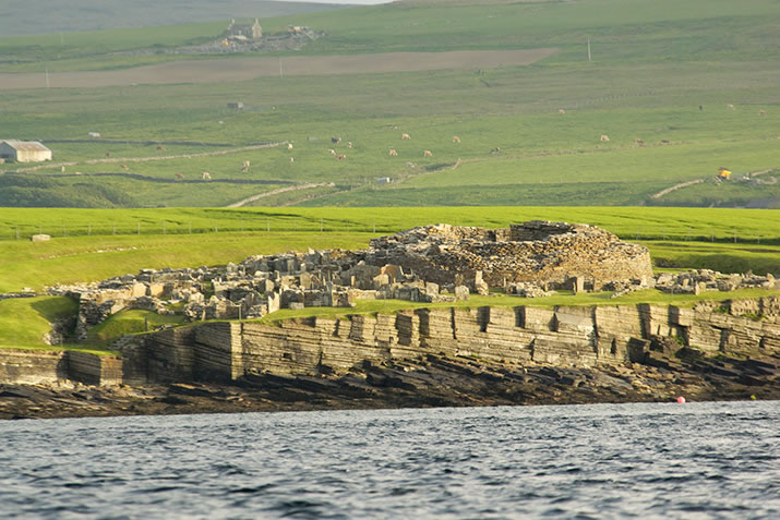 The Broch of Gurness from the sea
