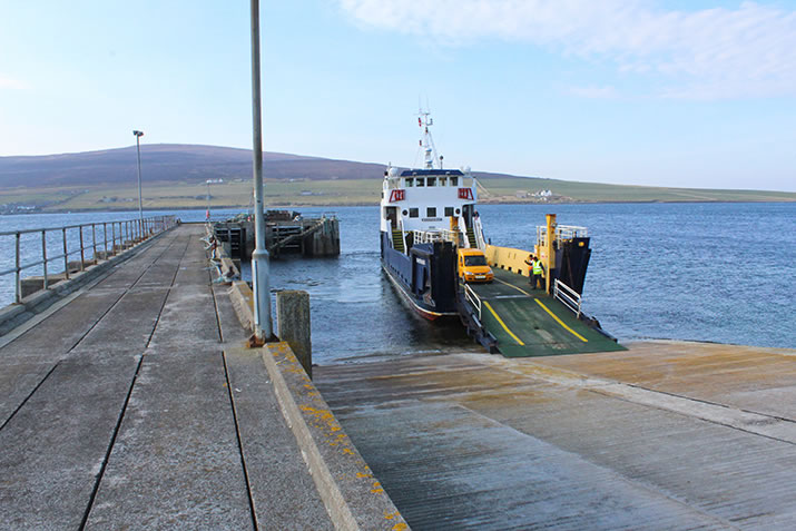 Wyre pier and the ferry
