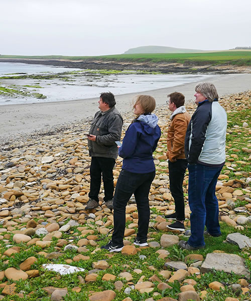 Orkney Folklore Trail app team on location