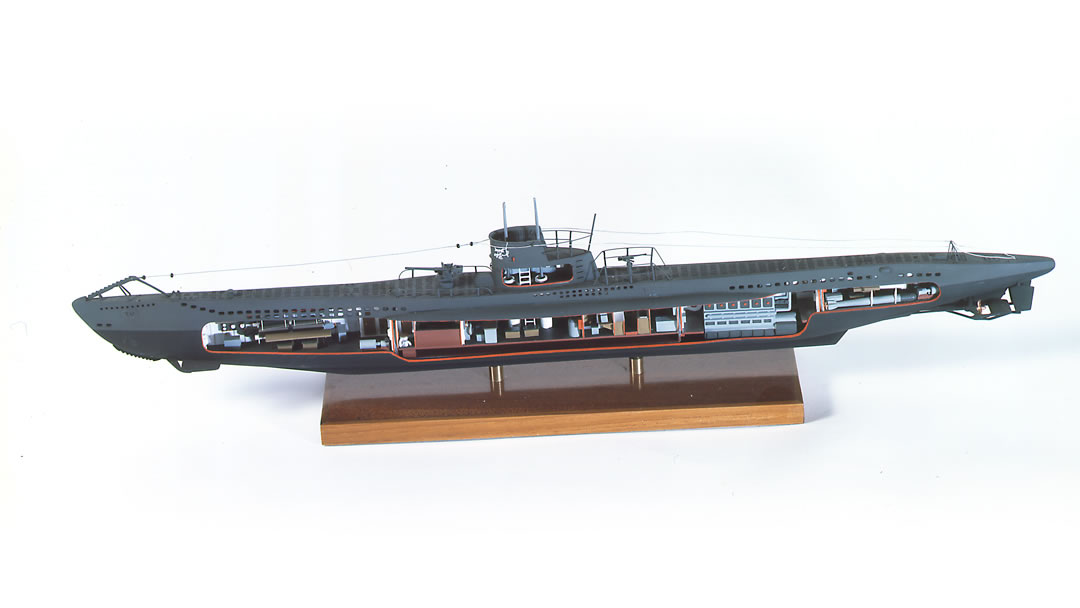 A model of a U47 submarine
