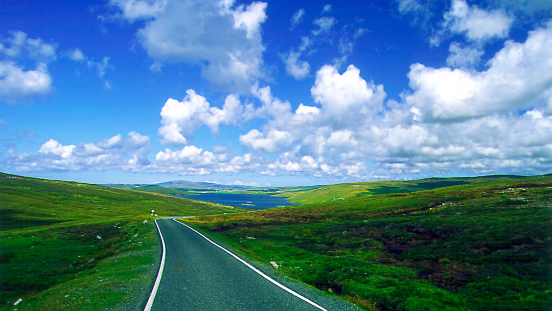 Approaching Eshaness in the North Mainland in Shetland