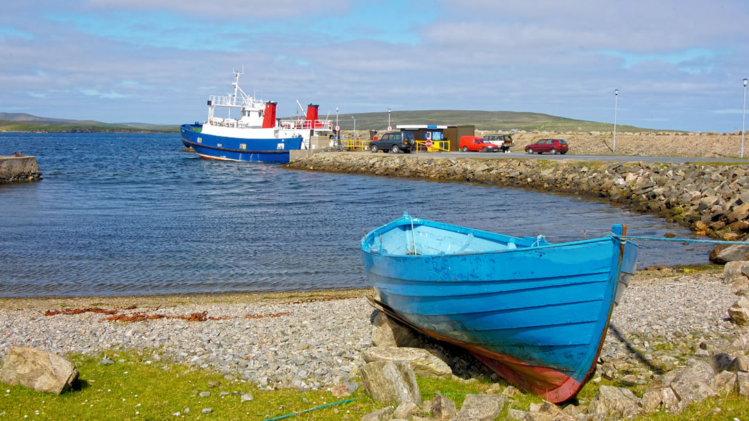 Bluemull Sound from Gutcher in Yell, Shetland