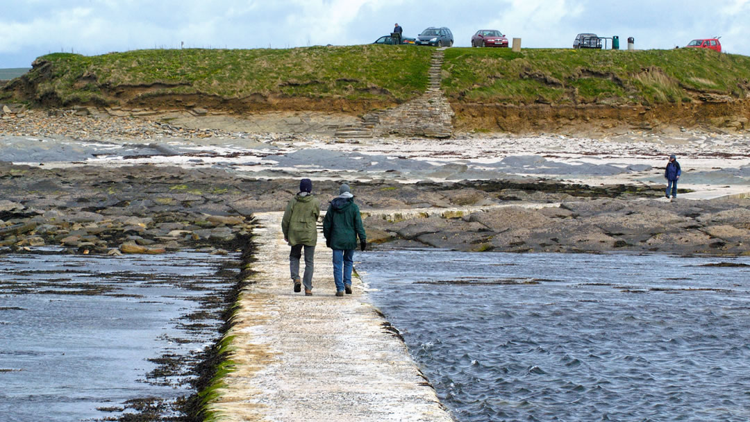 Causeway to the Brough of Birsay in Orkney