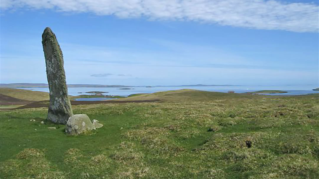 Cruester Standing stone in Bressay, Shetland