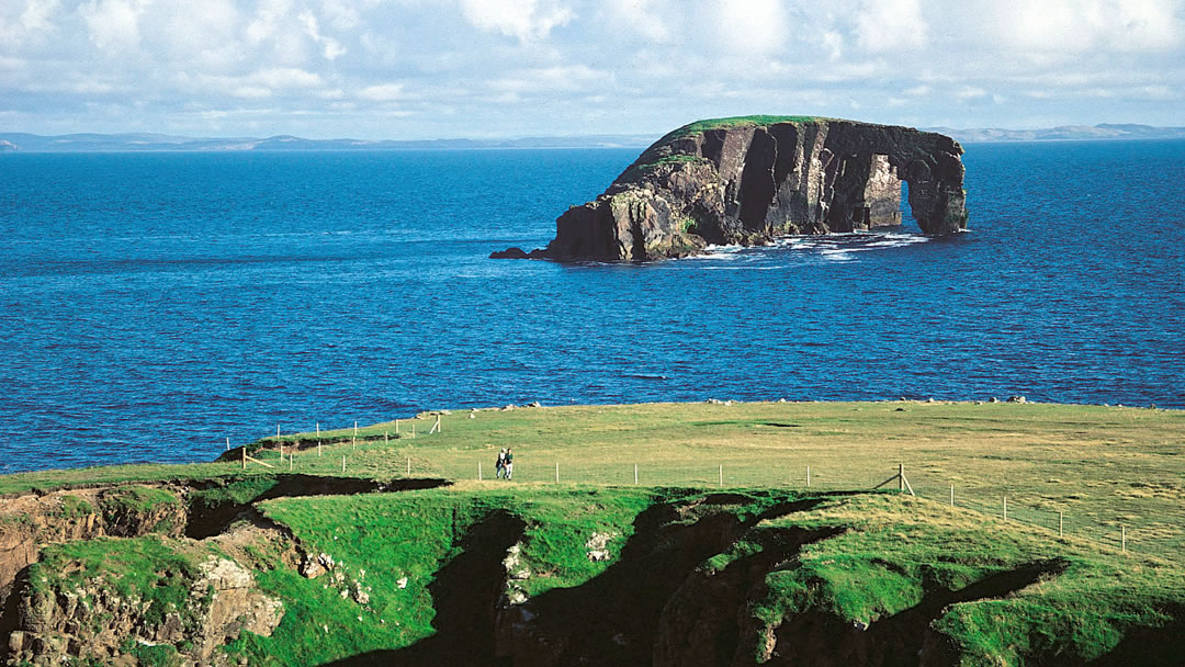 Dore Holm in Eshaness in the North Mainland of Shetland
