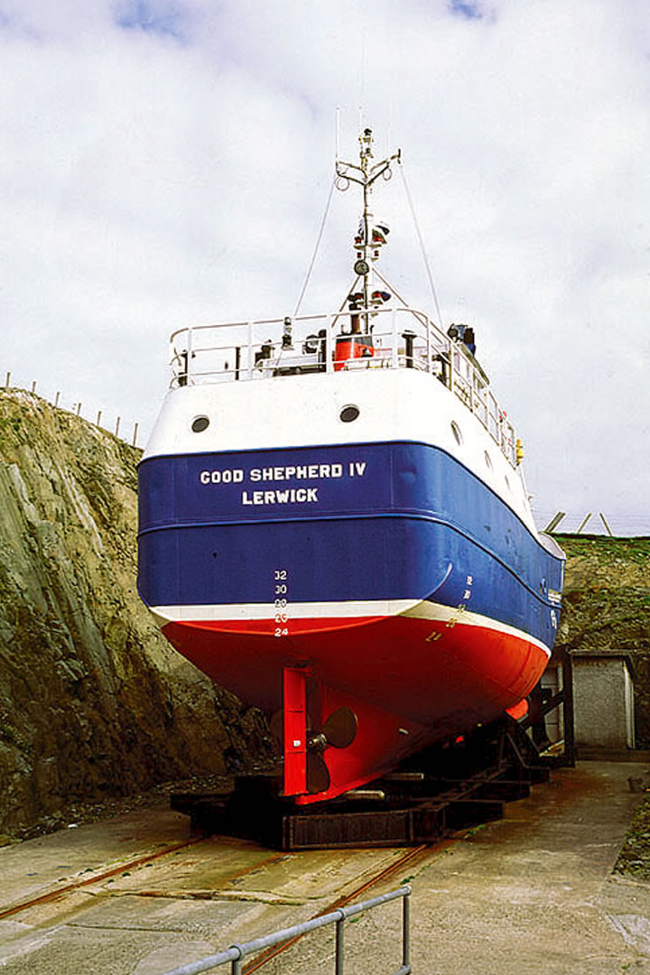 Good Shepherd IV, the ferry which runs from Grutness in the South Mainland of Shetland to Fair Isle