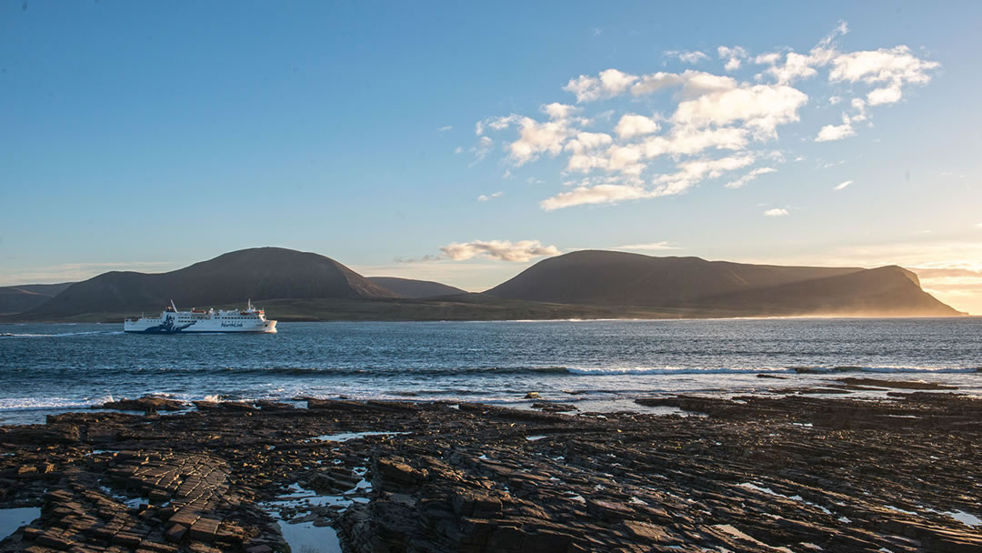 Hamnavoe sailing in Hoy Sound