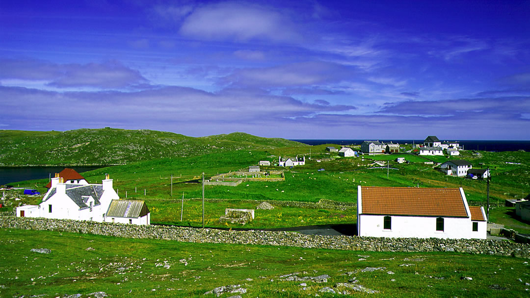 Houses on Out Skerries, Shetland