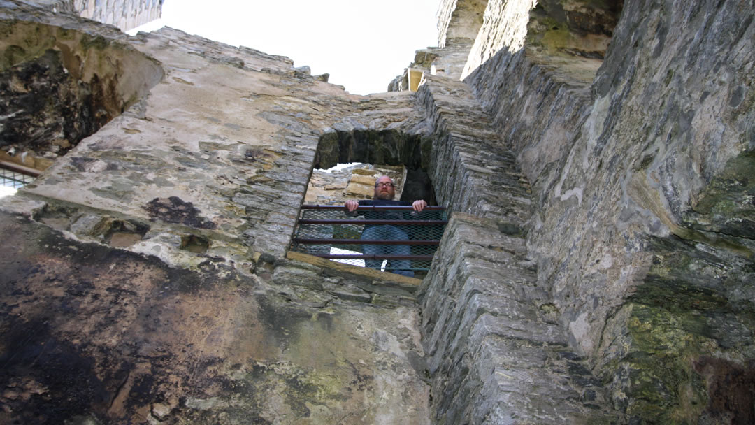 Inside Scalloway Castle