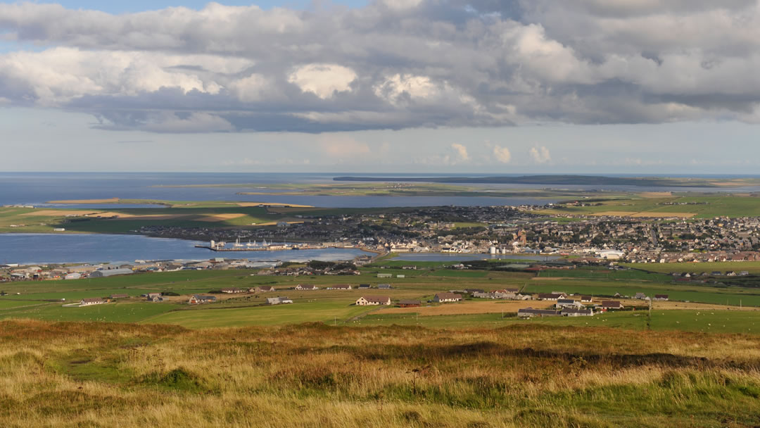Kirkwall from Wideford Hill, Orkney