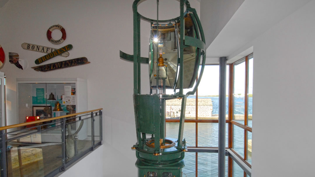 Lighthouse light in Shetland Museum and Archives