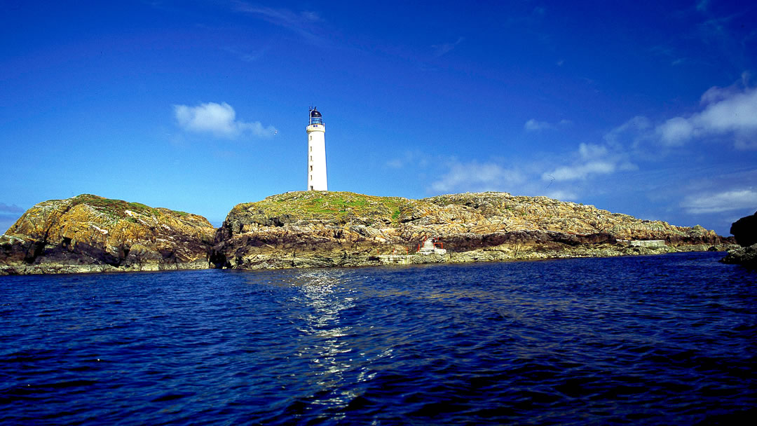 Lighthouse on Bound Skerry, Out Skerries, Shetland