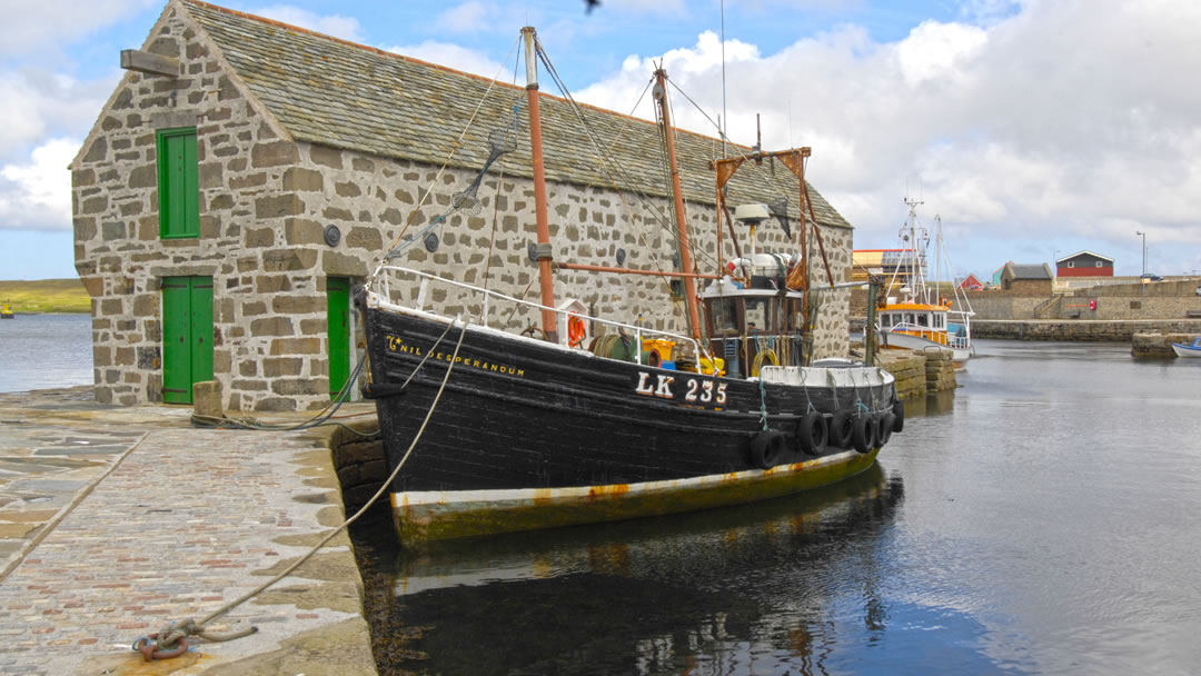 Outside the Shetland Museum and Archives