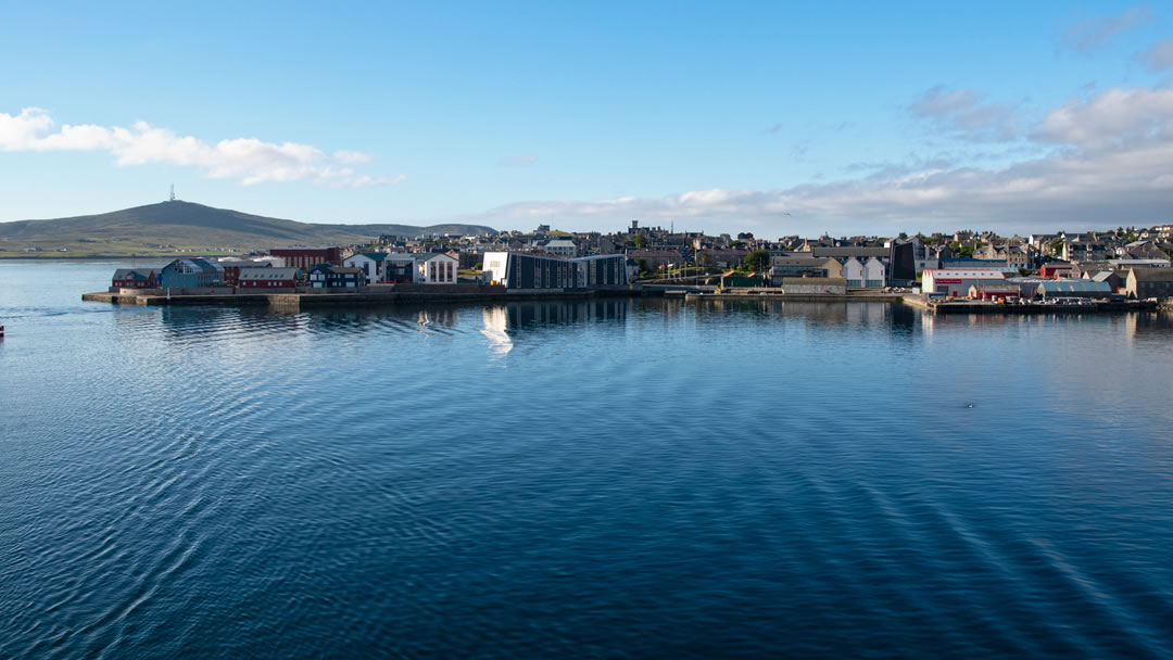 Sailing into Lerwick in the Shetland islands