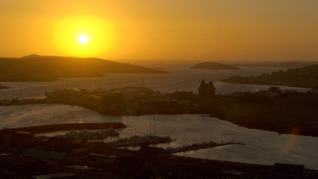 Scalloway at sunset