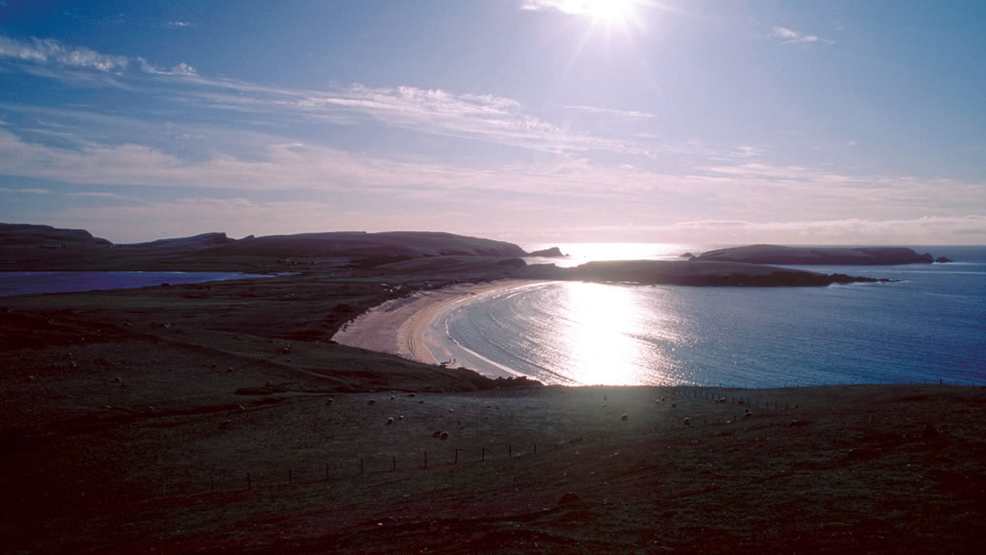 Scousburgh Sand in the South Mainland of Shetland