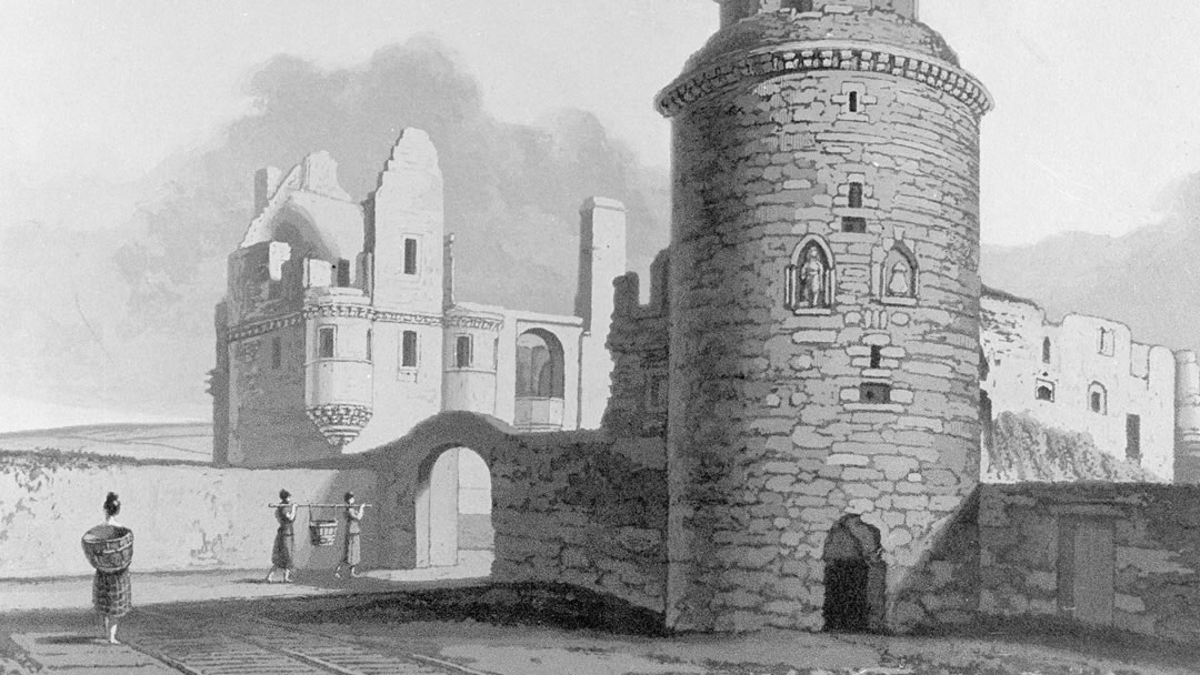 The Bishop's and Earl's Palaces in the past, Kirkwall, Orkney