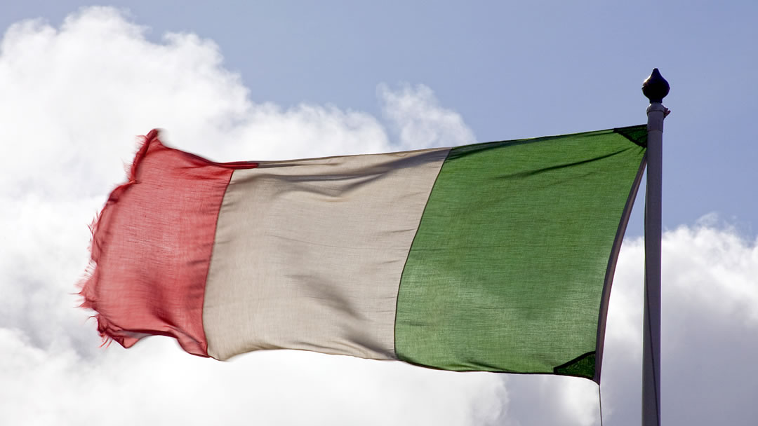 The Italian flag on Lamb Holm, Orkney