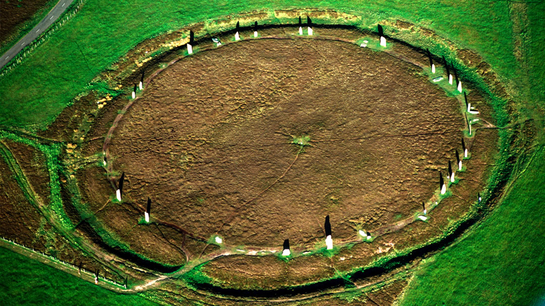 The Ring of Brodgar from the air