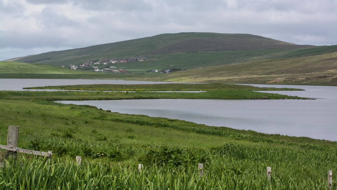 Tingwall and Law Ting Holm in the central mainland of Shetland