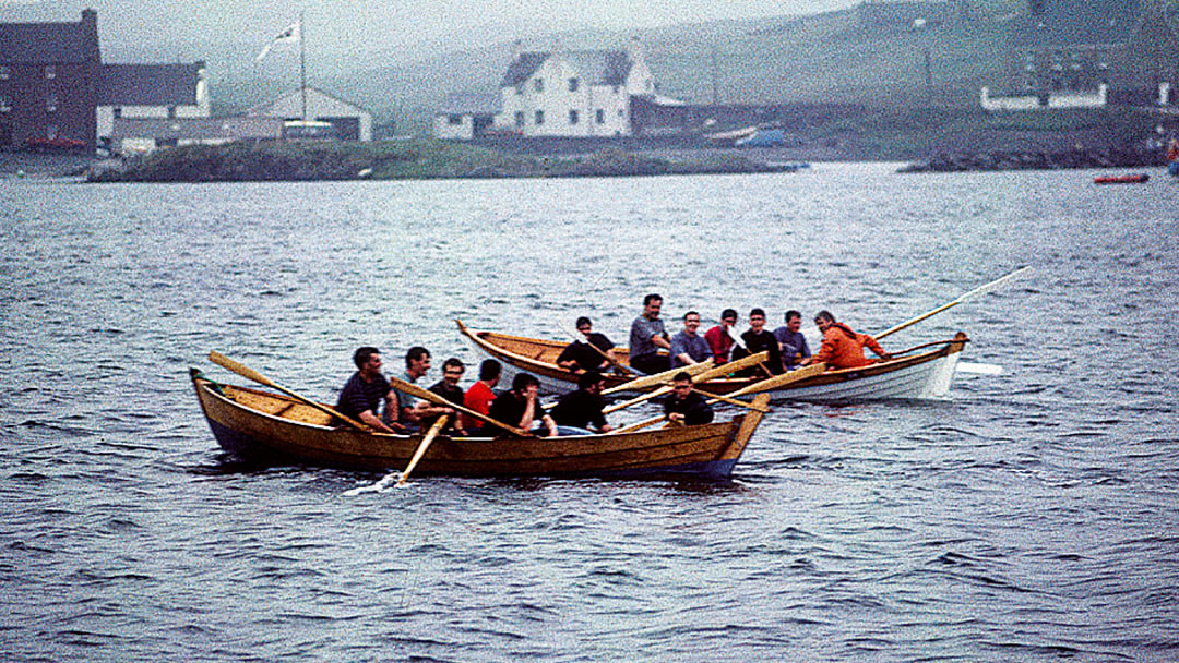 Yoles at Walls Regatta in the West Mainland, Shetland