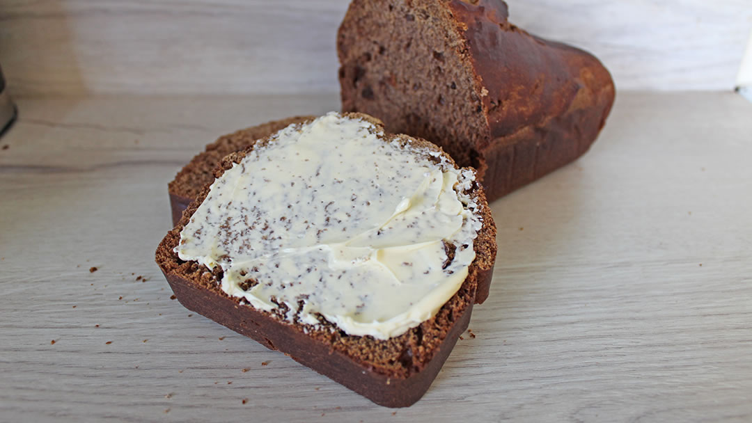 Ovaltine Loaf spread with margarine