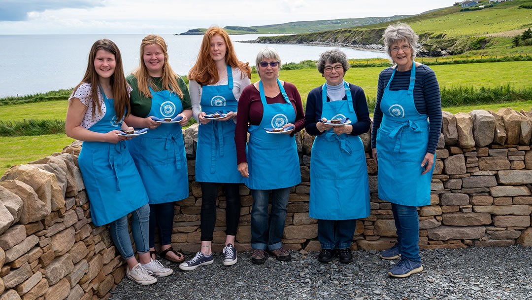 Workers from Hoswick Visitor Centre in Shetland