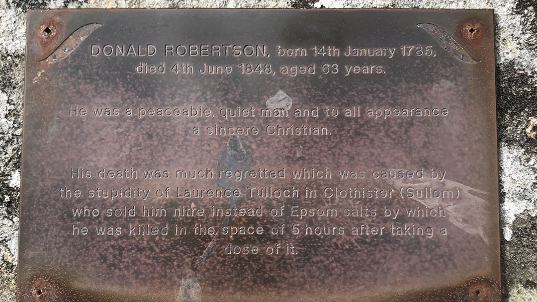 The grave of Donald Robertson